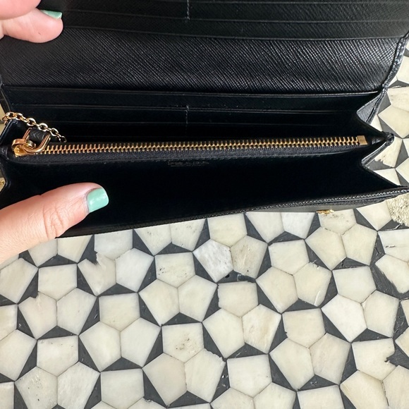 Large Prada Saffiano Wallet - Black - Picture 11 of 16